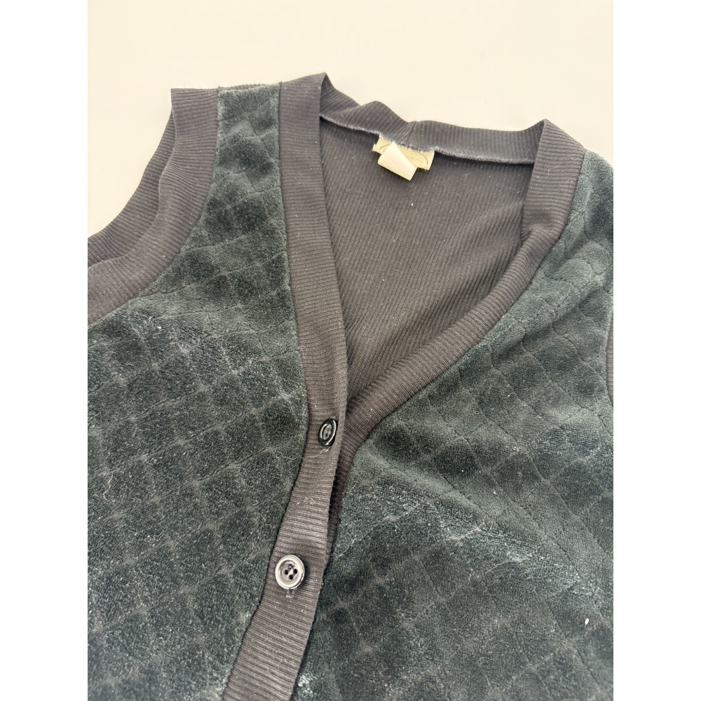 VTG Beeline Fashions Black Quilted Grannycore Sweater Vest‎ S Union Made USA